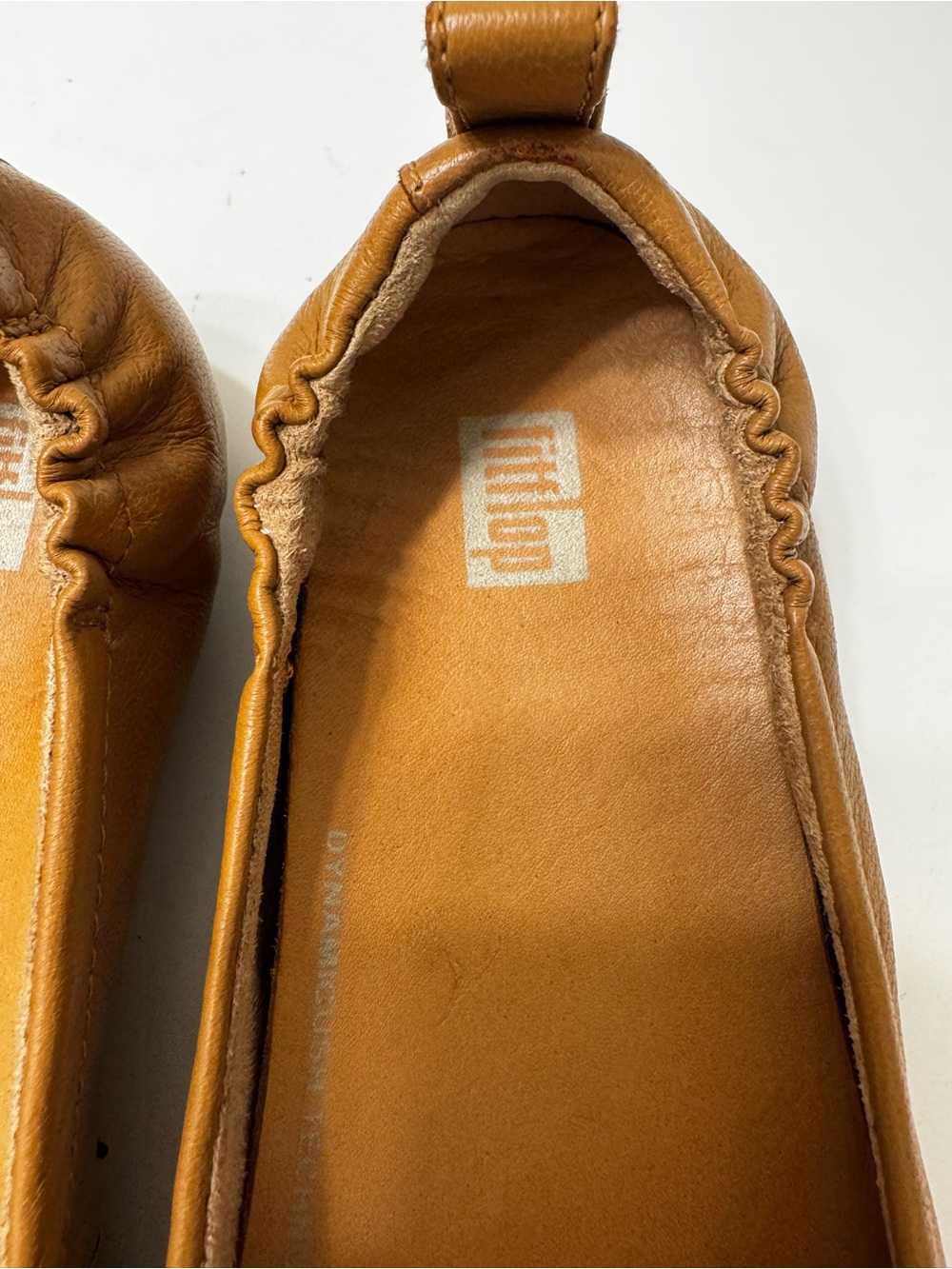 FITFLOP Allegro Ballet Flat Tan Leather Slip-on Sz 6.5 - Picture 7 of 10